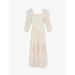 Dolce & Gabbana Women Silk Blend Dress With All-Over Floral Embroidery